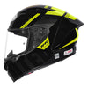 NHK GPR Tech Undisputed Gloss Black Yellow Helmet