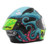 NHK GPR Tech Octopus Black Blue Tosca Gloss Helmet