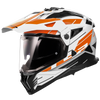 LS2 Pioneer II Namib Gloss White Orange Helmet