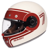 SMK Retro Seven Gloss Off White Red Grey (GL130) Helmet