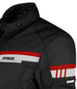 Rynox Stealth Air Pro Riding Jacket (Black Red with Black Mesh)