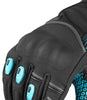 Rynox Dry Ice Waterproof Winter Gloves (Black Aqua Blue)