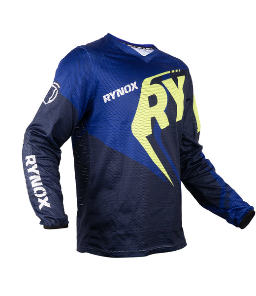 Rynox Switchback Neo Offroad Jersey (Blue Hi Viz Green)– Moto Central