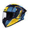 SMK Stellar Sports Faro Gloss Blue Yellow (GL554) Helmet
