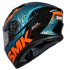 SMK Stellar Sports Fury Gloss Black Blue Orange Chameleon (GL257C) Helmet