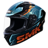 SMK Stellar Sports Fury Gloss Black Blue Orange Chameleon (GL257C) Helmet