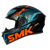 SMK Stellar Sports Fury Gloss Black Blue Orange Chameleon (GL257C) Helmet