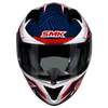 SMK Stellar Sports Fury Gloss White Blue Red (GL153) Helmet