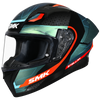 SMK Stellar Sports Flight Gloss Black Blue Orange Chameleon (GL257C) Helmet