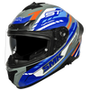SMK Typhoon Sports Tourer Gloss Grey Blue White (GL651) Helmet