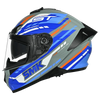 SMK Typhoon Sports Tourer Gloss Grey Blue White (GL651) Helmet