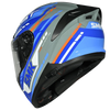 SMK Typhoon Sports Tourer Gloss Grey Blue White (GL651) Helmet