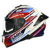 SMK Typhoon Sports Tourer Gloss White Red Blue (GL135) Helmet