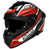 SMK Typhoon Sports Tourer Matt Black Red White (MA231) Helmet