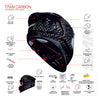 SMK Titan Carbon Nero Gloss Black Grey Red (GL263) Helmet