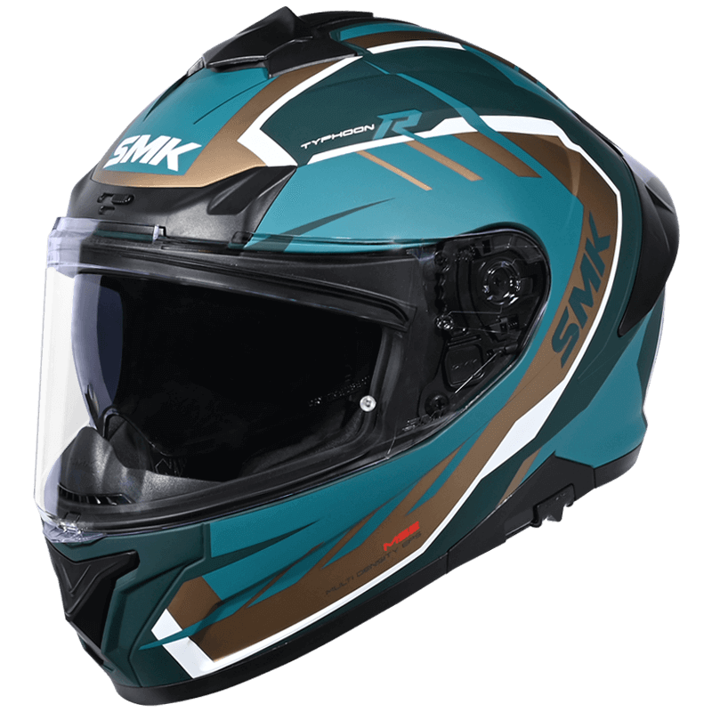 SMK Typhoon Aerot Gloss Green Orange (GL878) Helmet