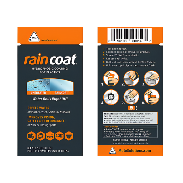Moto Solutions Rain Coat Wipes Pack of 3 (RCPCH*3)