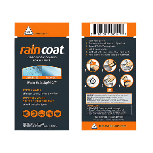 Moto Solutions Rain Coat Wipes Pack of 3 (RCPCH*3)