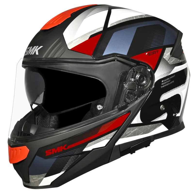 SMK Gullwing Venture Gloss Black White Red (GL213) Helmet