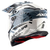 AXOR XCross Dual Visor Speedometer Gloss White Grey Helmet