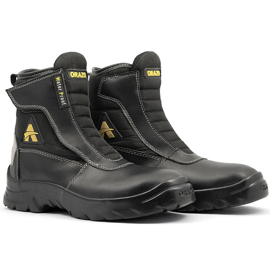 Orazo PICUS Trail Velcro Water Proof Motorcycle Riding Boots (Black) (VWP)