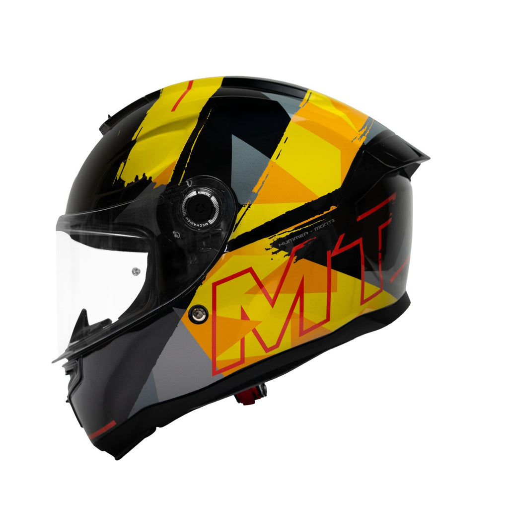 MT Hummer B Monti Gloss Black Yellow B3 Helmet
