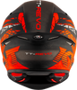 KYT TT Revo Combustion Matt Black Red Helmet