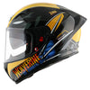 AXOR Street Marvel Wolverine Gloss Black Yellow Helmet