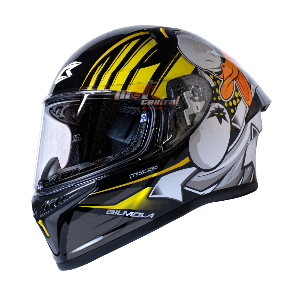 Bilmola Rapid RS Duck Off Gloss Black Yellow Helmet