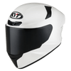 KYT TT Course Plain Gloss White Helmet