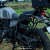 ZANA SADDLE STAYS WITH EXHAUST SHIELD WITH JERRY CAN MOUNTING TEXTURE MATT BLACK FOR HIMALAYAN(2016-22) /  SCRAM 411(2022) (ZI-8133)
