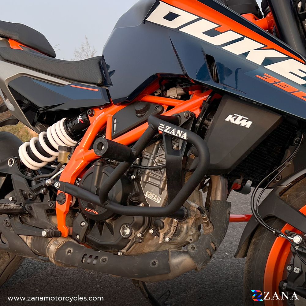 ZANA Crash Guard With Slider Black for KTM DUKE 390 250 200 390 GEN 3 (ZI-8408)