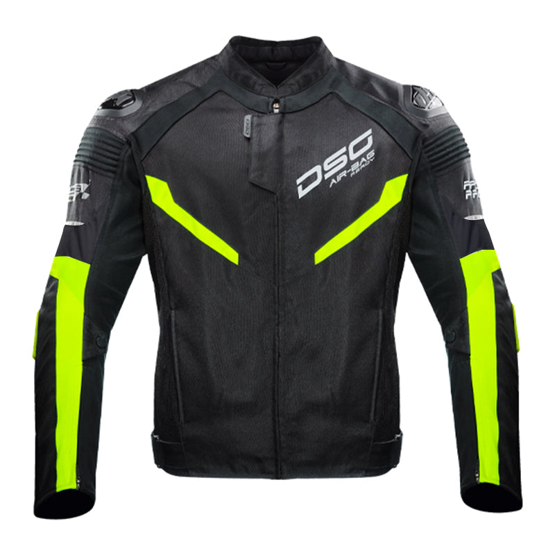 DSG Race Pro V2 Jacket Black Fluro Yellow