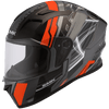 SMK Stellar Sports Swank Gloss Anthracite Orange Black (GLDA672) Helmet