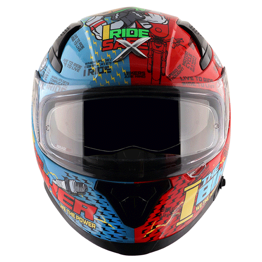 AXOR Apex xBHP Nineteen Gloss Blue Red Helmet