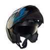 Royal Enfield Lightwing Modular Multi Rays Gloss Black Blue Helmet