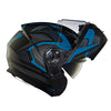 Royal Enfield Lightwing Modular Multi Rays Gloss Black Blue Helmet