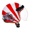 Royal Enfield Limited 120 Edition Birth of the Bullet Open Face Helmet (Off White Red)