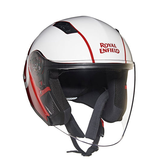 Royal Enfield Lightwing Gloss Red White Helmet