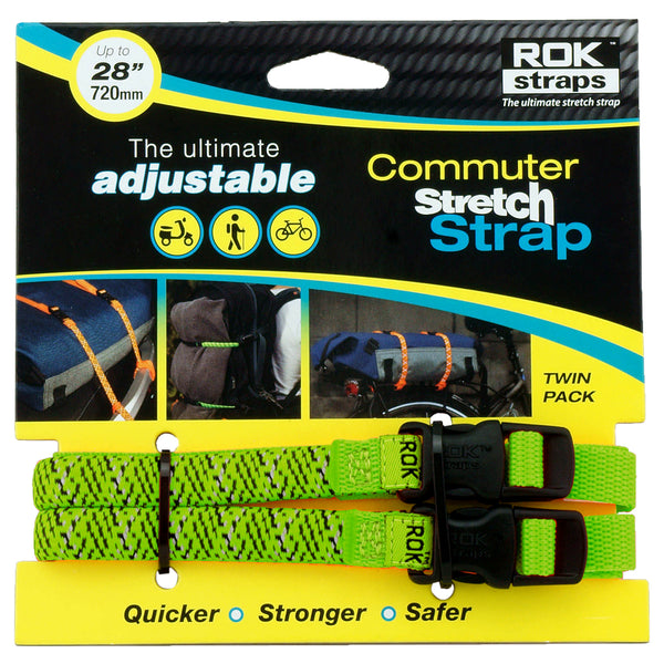 ROK Straps LD 12mm Adjustable Green Reflective– Moto Central