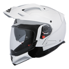 SMK Hybrid Evo Enduro Helmet Gloss White (GL100), Flip Off Helmets, SMK, Moto Central