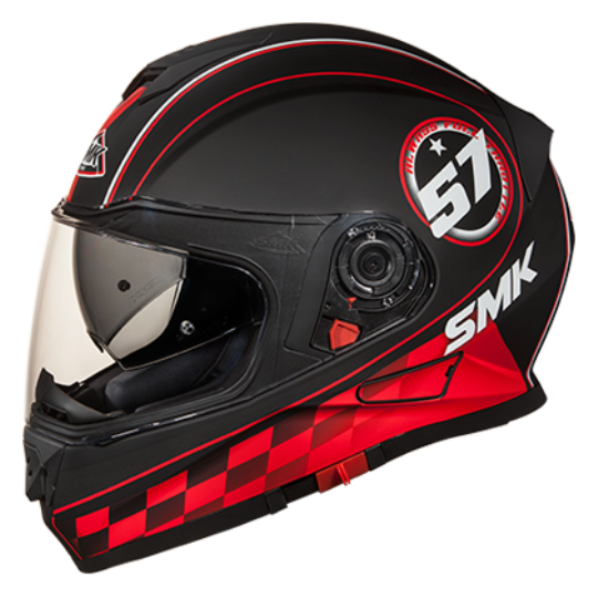 SMK Twister Blade Matt Black-Red (MA236) - Moto Central