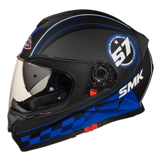 SMK Twister Blade Matt Black-Blue (MA256) - Moto Central
