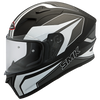 SMK Stellar Dynamo Matt Black White Grey (MA216), Full Face Helmets, SMK, Moto Central