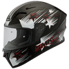 SMK Stellar Rain Star Matt Black White Red (MA213), Full Face Helmets, SMK, Moto Central