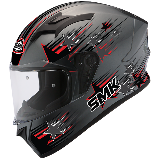 SMK Stellar Rain Star Matt Anthracite (MADA623), Full Face Helmets, SMK, Moto Central