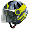 SMK Swing Ace Grey Fluorescent Yellow Matt (MA264), Open Face Helmets, SMK, Moto Central