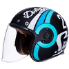 SMK Retro Jet Speed TT Black White Blue Matt (MA215) Helmet