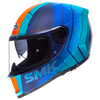 SMK Force Koster Matt Blue Orange (MA487), Full Face Helmets, SMK, Moto Central