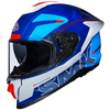 SMK Titan Firefly Gloss White Blue Red (GL513) Helmet